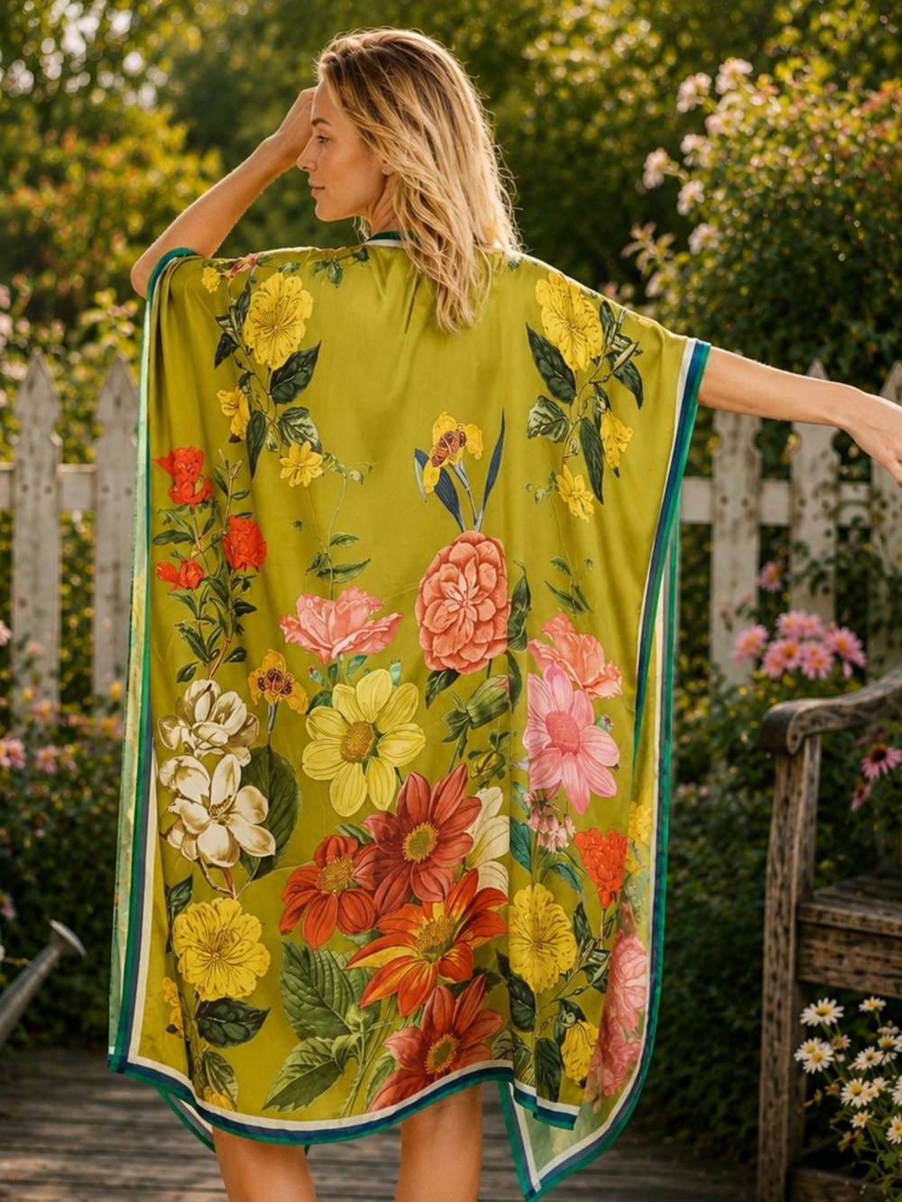 ❤️‍🔥 AR-84 Aratta French Riviera Floral Kimono Beaded One Size